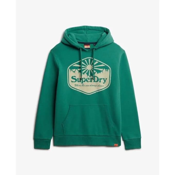 Superdry Sun Hoodie Groen Grootte: L