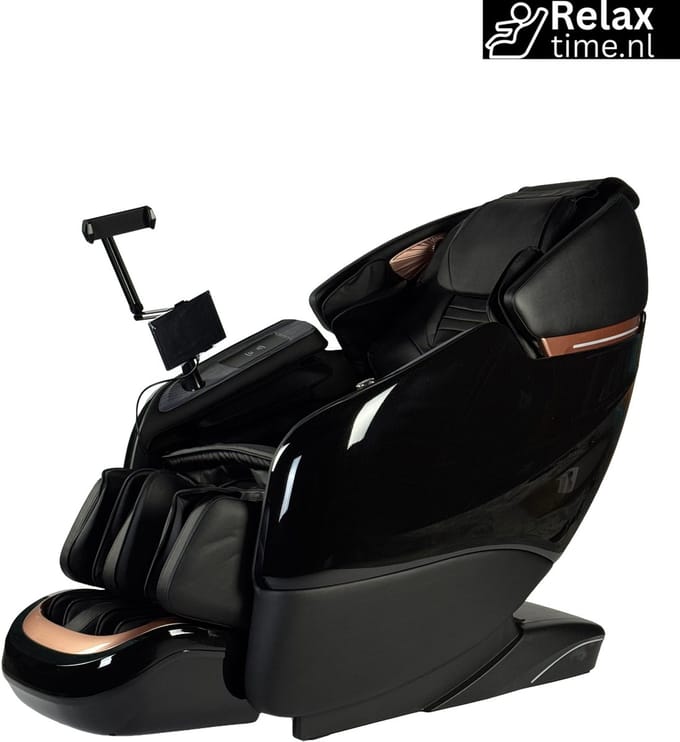 Galileo Premium Elektrische Massagestoel Zwart – Compacte Zero Gravity Relaxstoel met Voetmassage & Verwarming