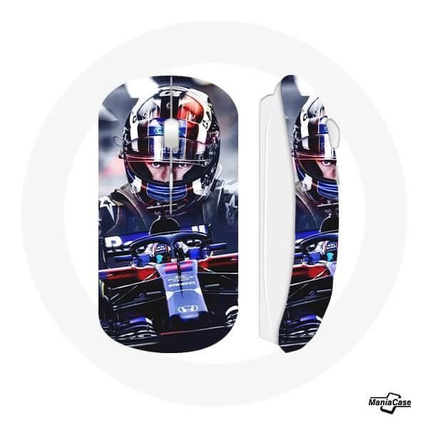 Souris sans fil - MANIACASE - Formule 1 - Pierre Gasly - Clé USB wifi incluse - Compatible Mac et PC