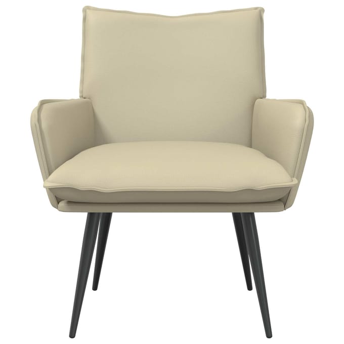 vidaXL - Fauteuil - Crèmekleurig - Kunstleer
