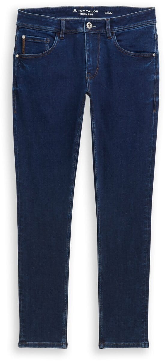 Tom Tailor - TTTROY SLIM jeans met stretch - Maat 30/34 - Clean Mid Stone Blue Denim