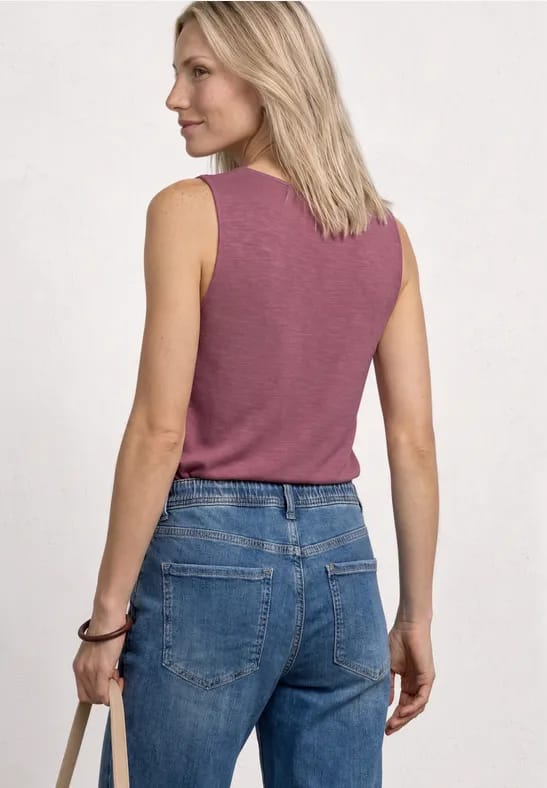 Top met boothals en schouderdetail