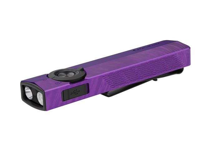 Olight ArkPro Nebula Violet – EDC-Zaklamp Met Floodlight, Spotlight, UV En Laser