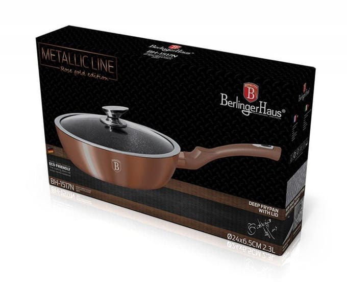 Berlinger Haus Metallic Serie - Granieten Koekenpan - 24cm - Soft-Touch Handgreep - Inductie