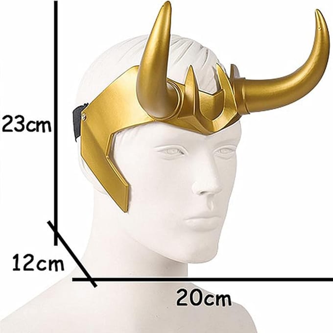 Coiffe Loki Couronne Masque Loki pour Costumes de Nuit de Carnaval Accessoires Accessoires white