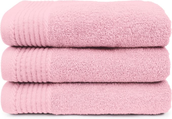 The One Voordeel Maxi Badlakens Licht Roze 3 stuks 100x180cm