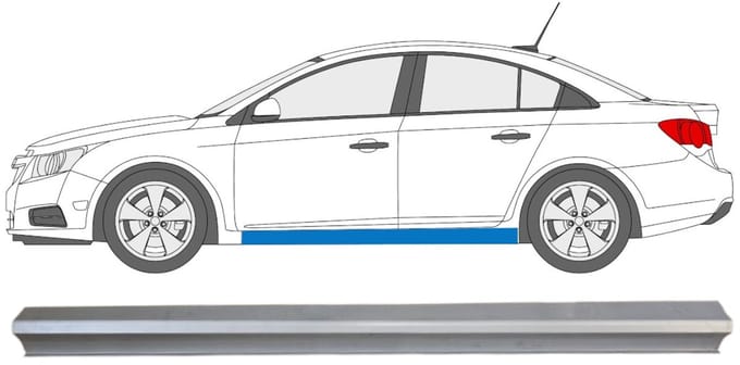Reparatie dorpel onderste deel voor Chevrolet Cruze 2009-2014 / Links