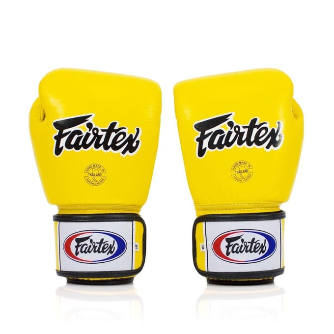 Fairtex BGV1 Serie - Leren Boks Handschoenen - Geel - 14oz - Ademend