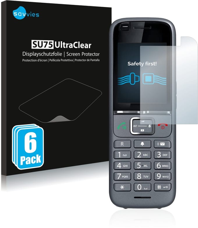 Savvies - Screenprotector voor Gigaset S700H PRO - Folie Beschermfolie transparant 6 Stuks