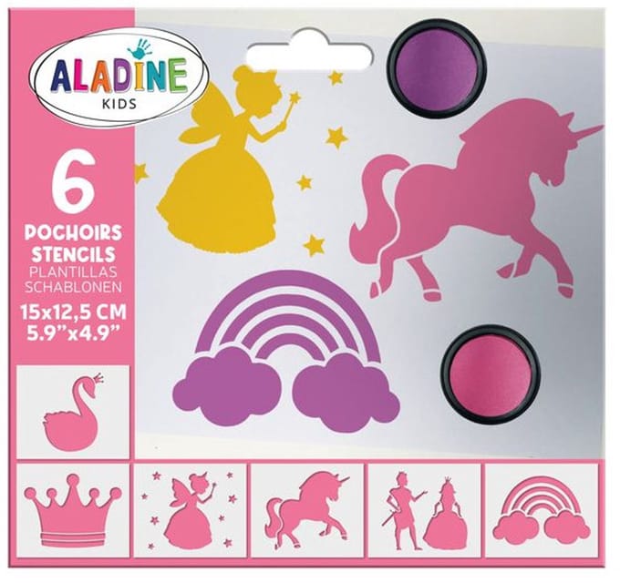 Aladine sjablonen prinsessen - creatieve knutselset voor kinderen.