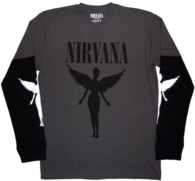 Nirvana - In Utero Mono Longsleeve shirt - L - Grijs/Zwart