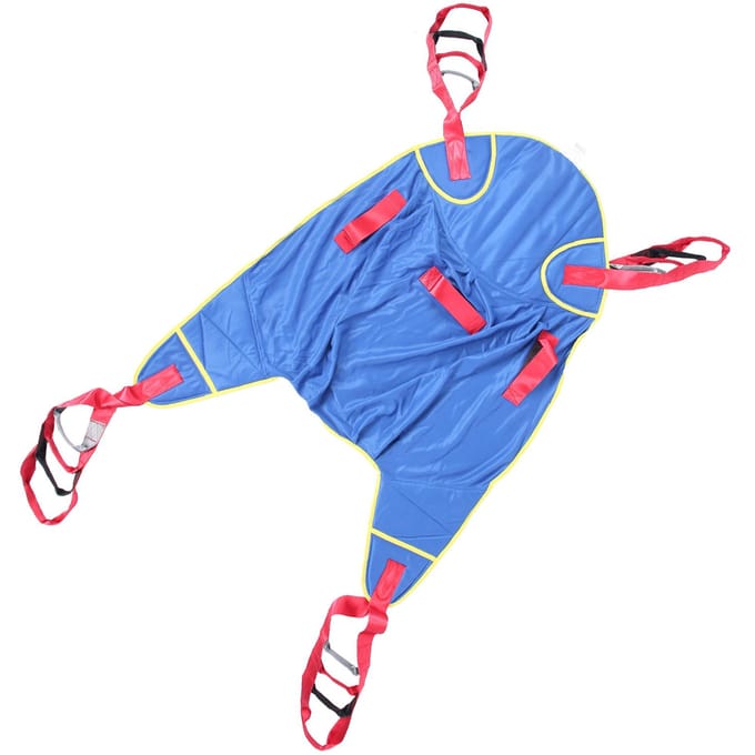 Gespleten Been Draagband met Hoofdsteun Patiënt Ouder Zittende Transferband Hefband blue