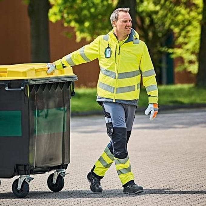 Waarschuwingsparka ARWID Maat M geel/grijs ELYSEE