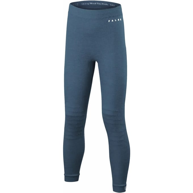 FALKE Wool-Tech Long sneldrogend wol functioneel lang functioneel ondergoed kinderen blauw - maat 134-140