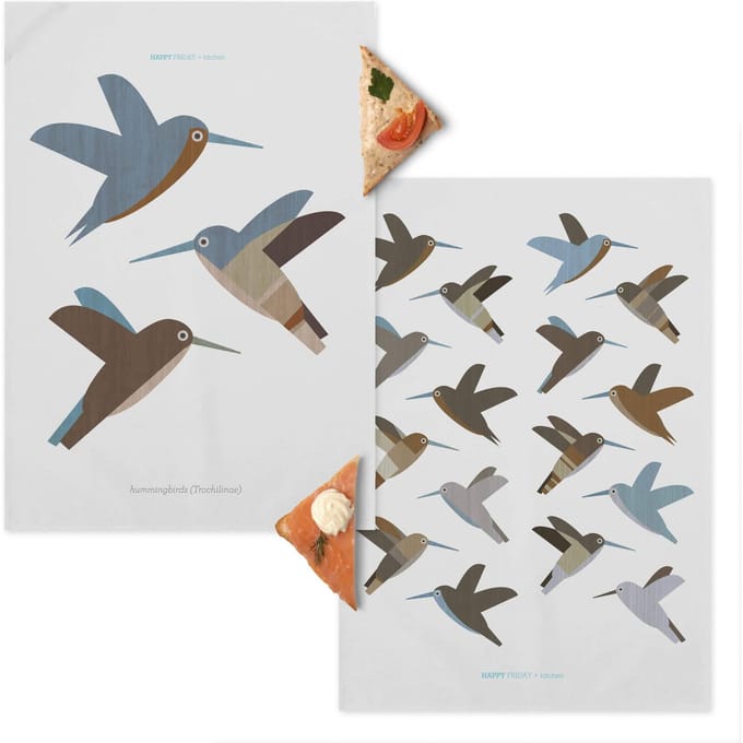 Set van 2 theedoeken Colibri delphinae | Happy Friday