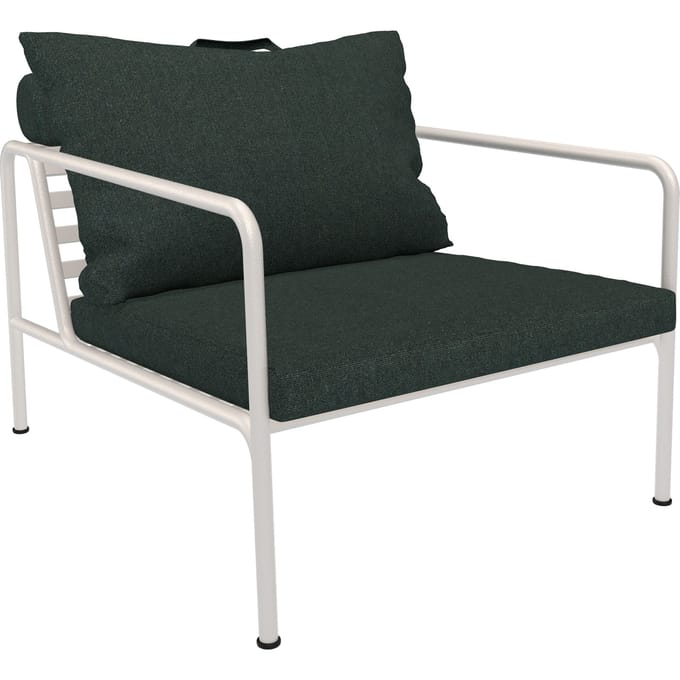 HOUE AVON Loungestoel Muted White - Sunbrella Heritage alpine green