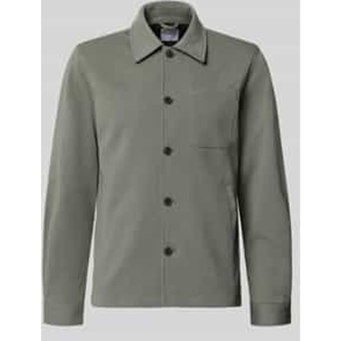 Slim fit overshirt met viscosemix