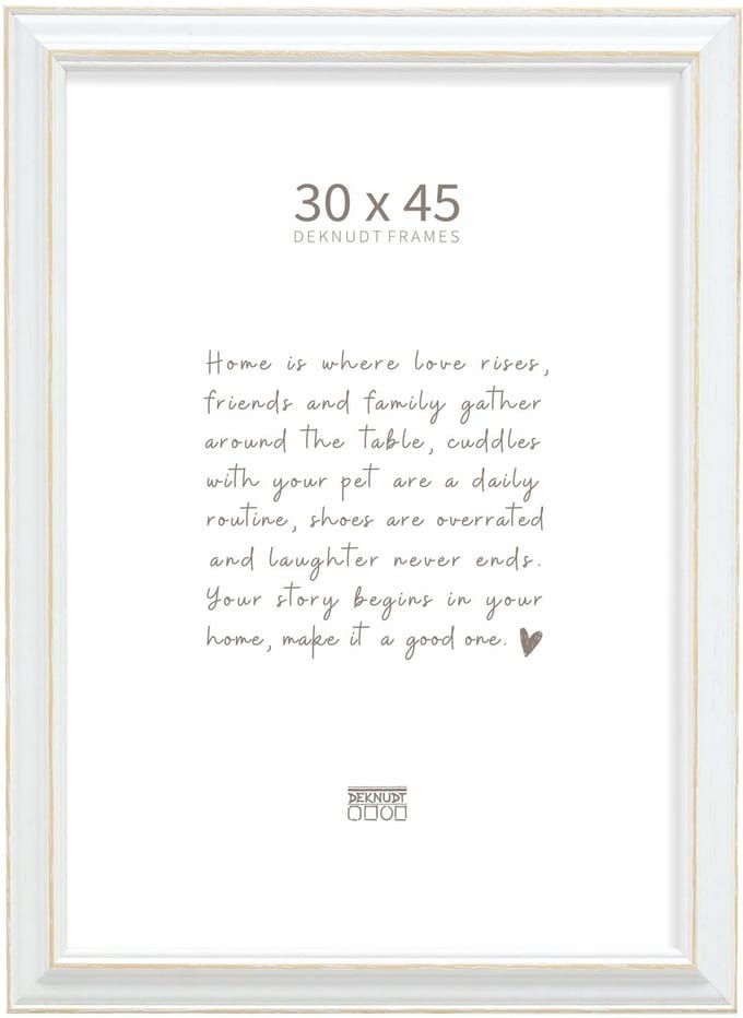 Deknudt Frames fotolijst S221H1 - wit met naturel accent - 30x45 cm