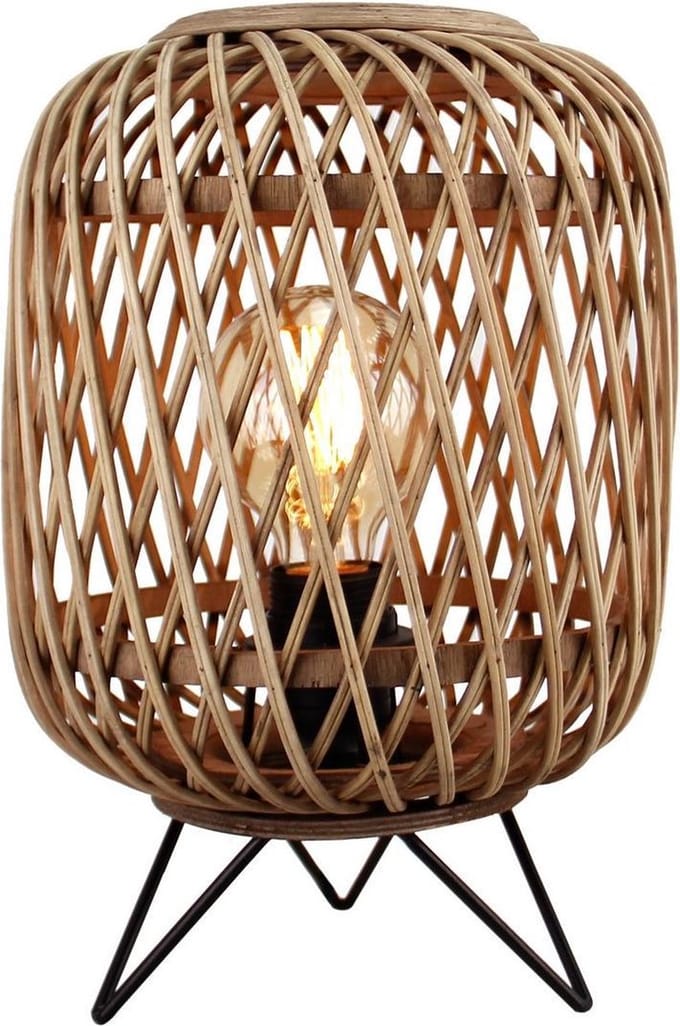 Chericoni Nature Diagonaal Tafellamp - 1-lichts - Bruin - Bamboe, Hout
