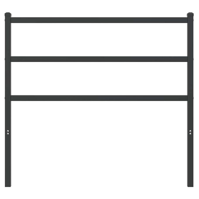 vidaXL - Vervangend - hoofdbord - 100 - cm - metaal - zwart