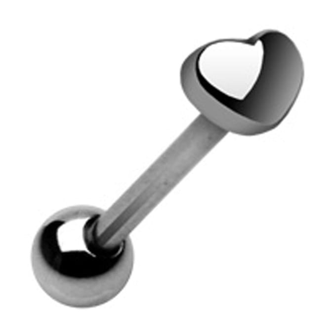 Tongpiercing hartje 1.6x16 - zilver - LMPiercings