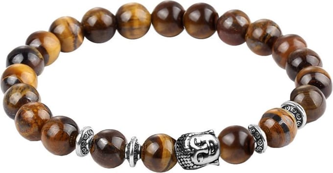 Fako Bijoux® - Buddha Armband - Ring Quatro - Tijgeroog
