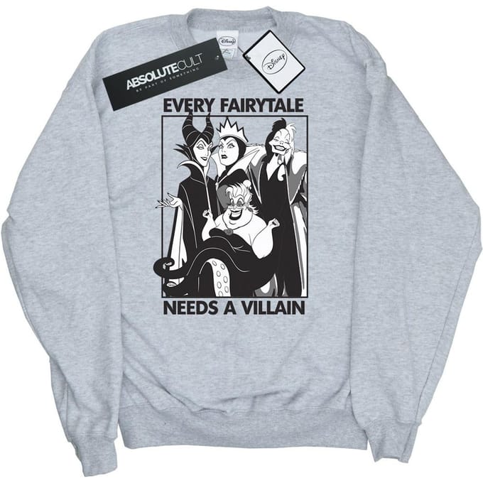 Disney Meisjes Schurken Katoenen Sweatshirt (Sportgrijs)