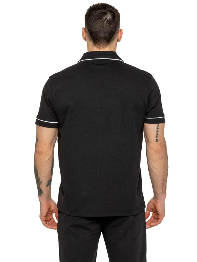 Enzo | Heren Korte Mouw Piping Shirt