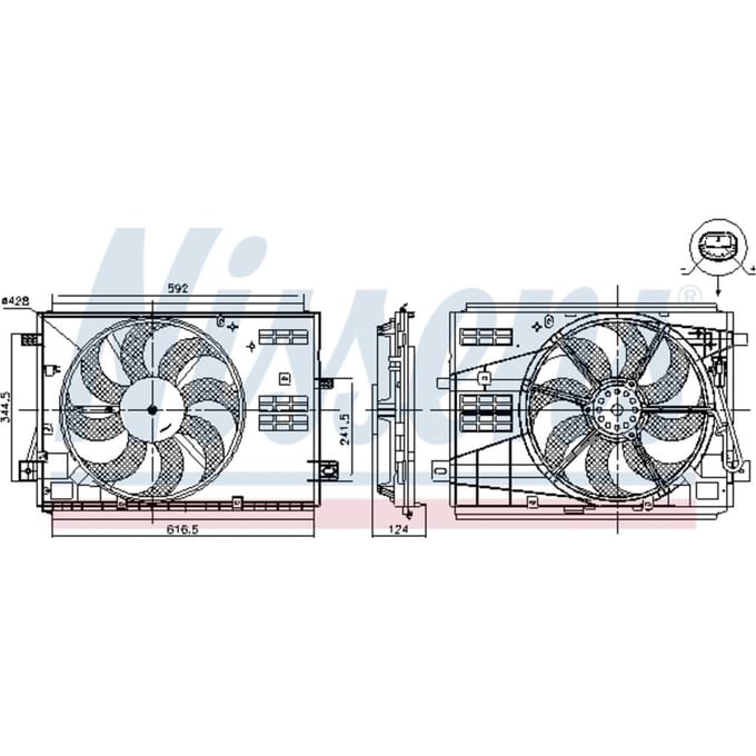 Koelventilatorwiel, motorkoeling NISSENS 85973