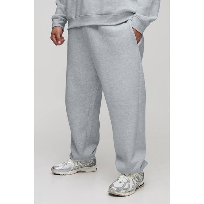 Plus Basic Oversized Joggingbroeken | Grey Marl | Size 2XL