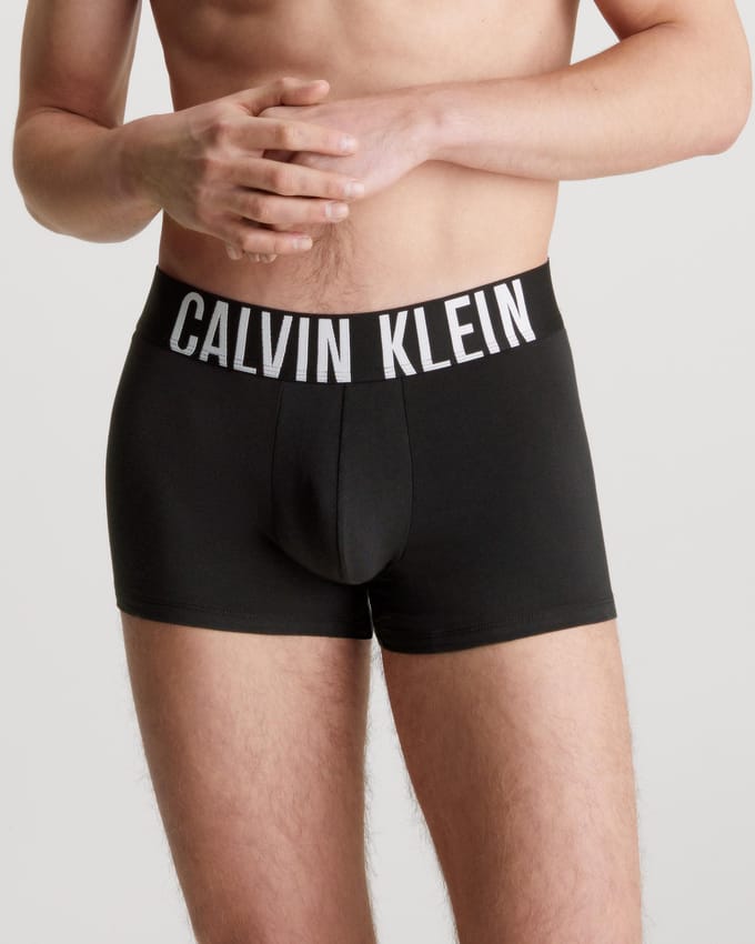 Calvin Klein Intense Power Cotton Trunks (3-pack) - heren boxers normale lengte - zwart - wit - grijs