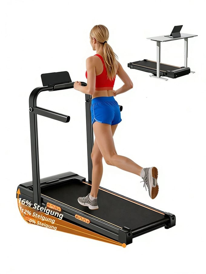 Loopband ８% helling 10 km/u max stille 2,5 pk motor compact model geschikt voor thuis & kantoor　max. gewicht 136 kg