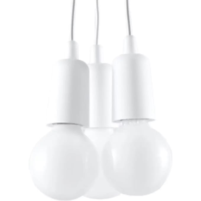 Sollux Lighting Hanglamp Diego - E27 - wit - PVC - 90x15x15cm