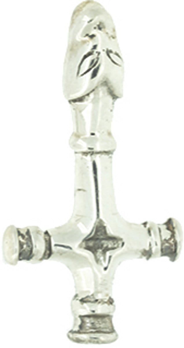 Zilveren Omgekeerd Kruis Hanger - PZ0191