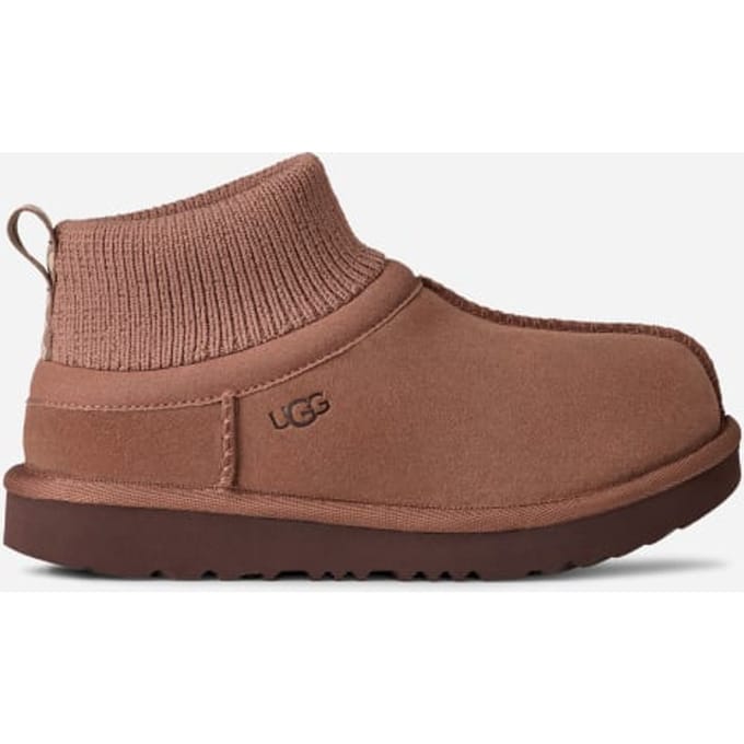 UGG® Classic Ultra Mini Stretch Cuff-laars in Rocky Oak, Maat 36, Wol/)