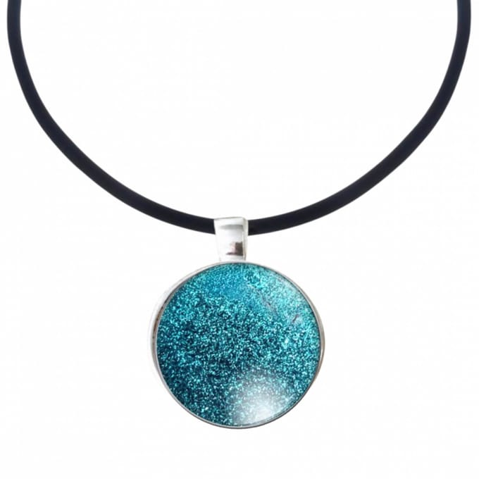 Ketting-Luca- Turquoise blauw- 2.5 cm- verstelbaar - Charme Bijoux