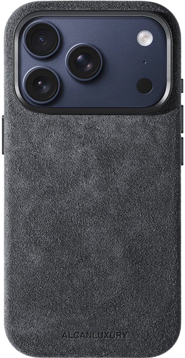 Alcanluxury Alcantara telefoonhoesje geschikt voor Apple iPhone 17 Pro Max - Space Grey