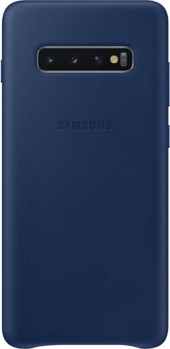 Samsung Lederen Cover - voor Samsung Galaxy S10 Plus - Blauw