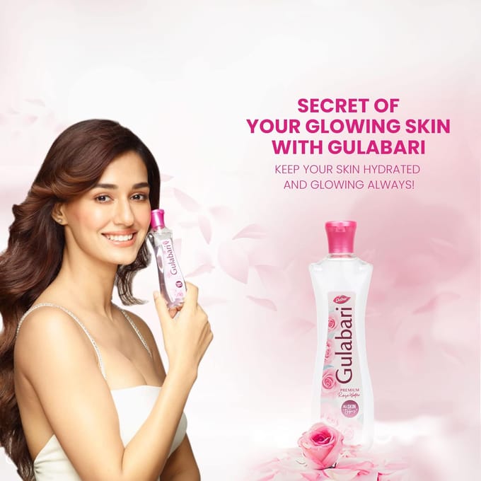 Dabur Gulabari Premium Natuurlijk Rozenwater 400 ml | Hydraterende Geichtoner & Milde Huidreiniger white