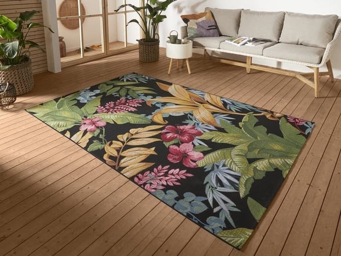 Flycarpets Flair Binnen & Buitenkleed Vloerkleed Tropical Flamingo - Multi - 80x165 cm