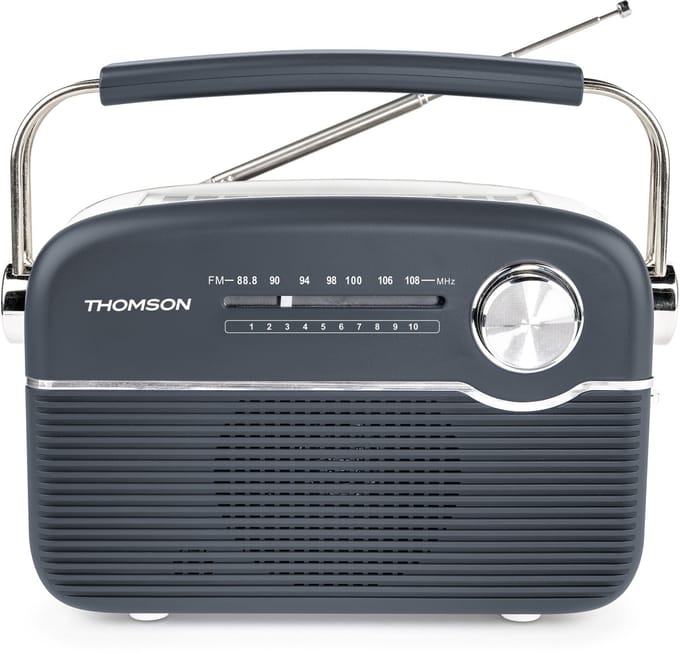THOMSON - RETRO BLUETOOTH RADIO - Solar- Grijs