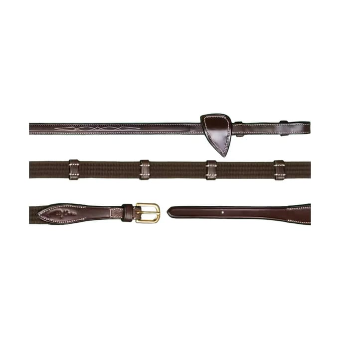 Leren teugels voor paard met stoppertjes Dy'on 5/8"