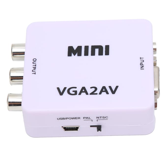 Mini VGA naar AV 1080P HD Video Converter Adapter 165MHz met Datakabel voor TV PC