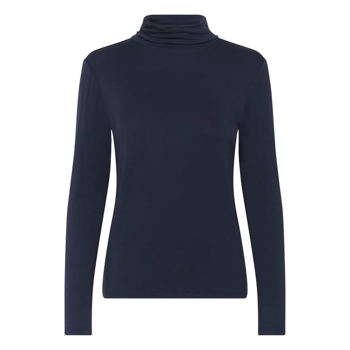 SOAKED IN LUXURY SLHanadi Rollneck LS - Night Sky Blue