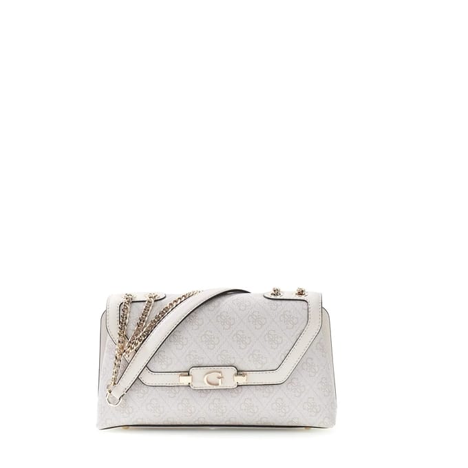 GUESS schoudertas handtas Lindsey Convertible Xbody Flap Bone Logo crème