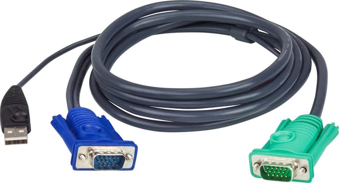 ATEN KVM-kabel SPHD15 han til HD15 han & USB Typ
