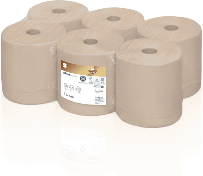 SatinobyWepa - PureSoft - Handdoekrol - 170 meter - 2 laags - 6 rollen - Ecolabel