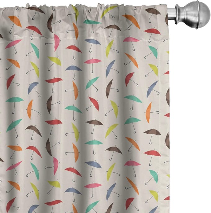 ABAKUHAUS Regenboog Gordijnset 2x75x175 cm – Microvezel