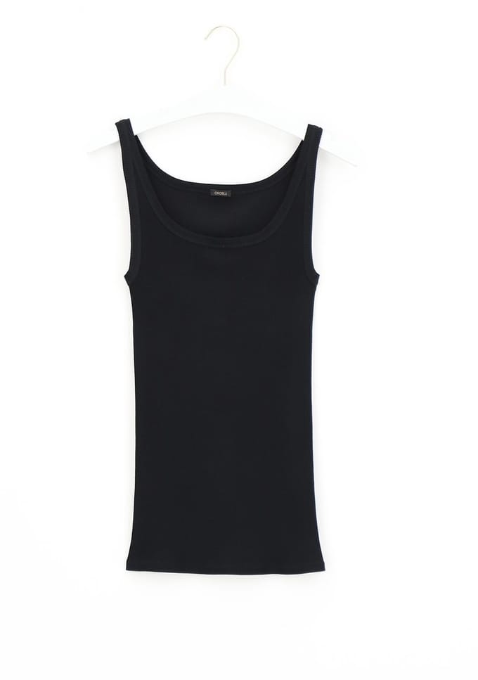 Oroblu Perfect Line Rib - Tank Top - Kleur Zwart - Maat M