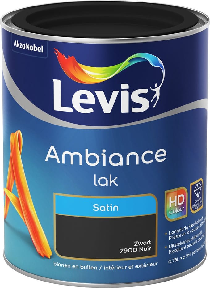 Levis - Ambiance Lak Satin - Stiletto Black - 0,75 L